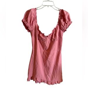 NWT Baby doll baby pink‎ ruffle dress superdown revolve medium